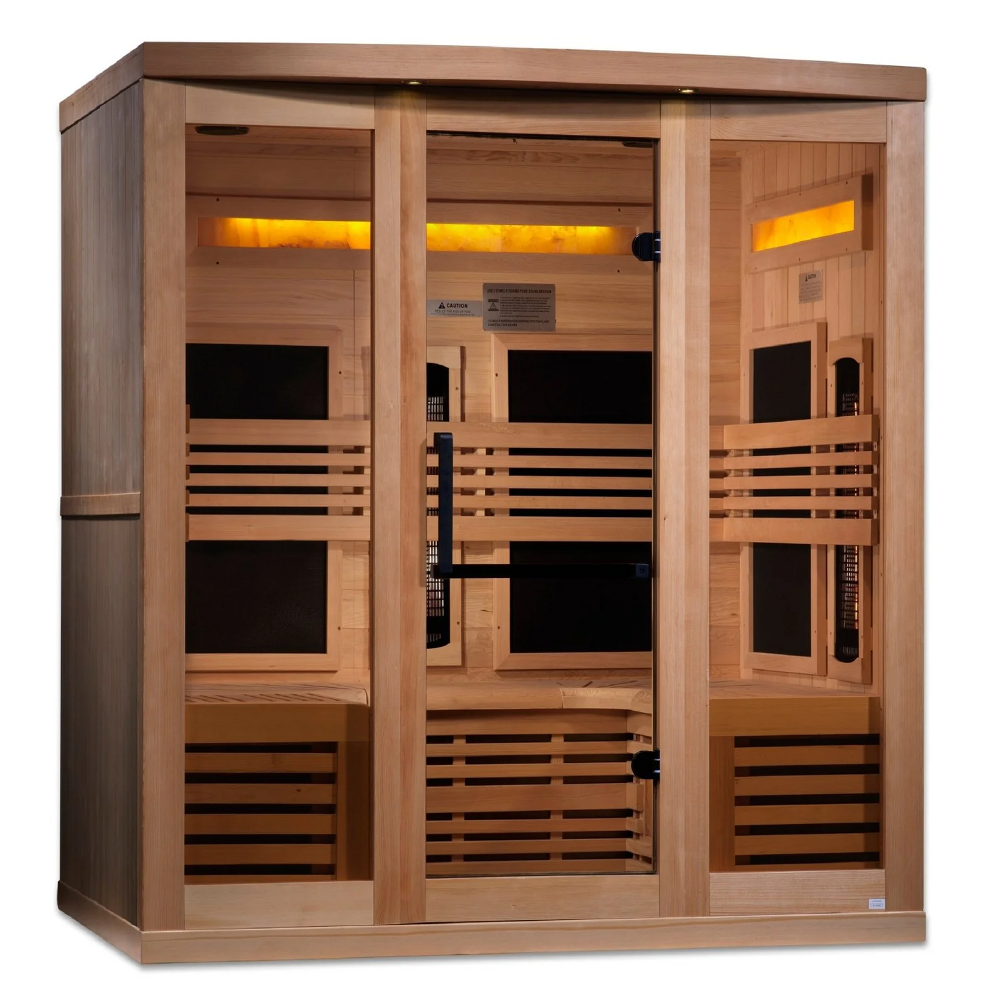 8000 Reserve Series PureTech Full Spectrum Near Zero EMF Infrared Sauna with Himalayan Salt Bar (6-Person)