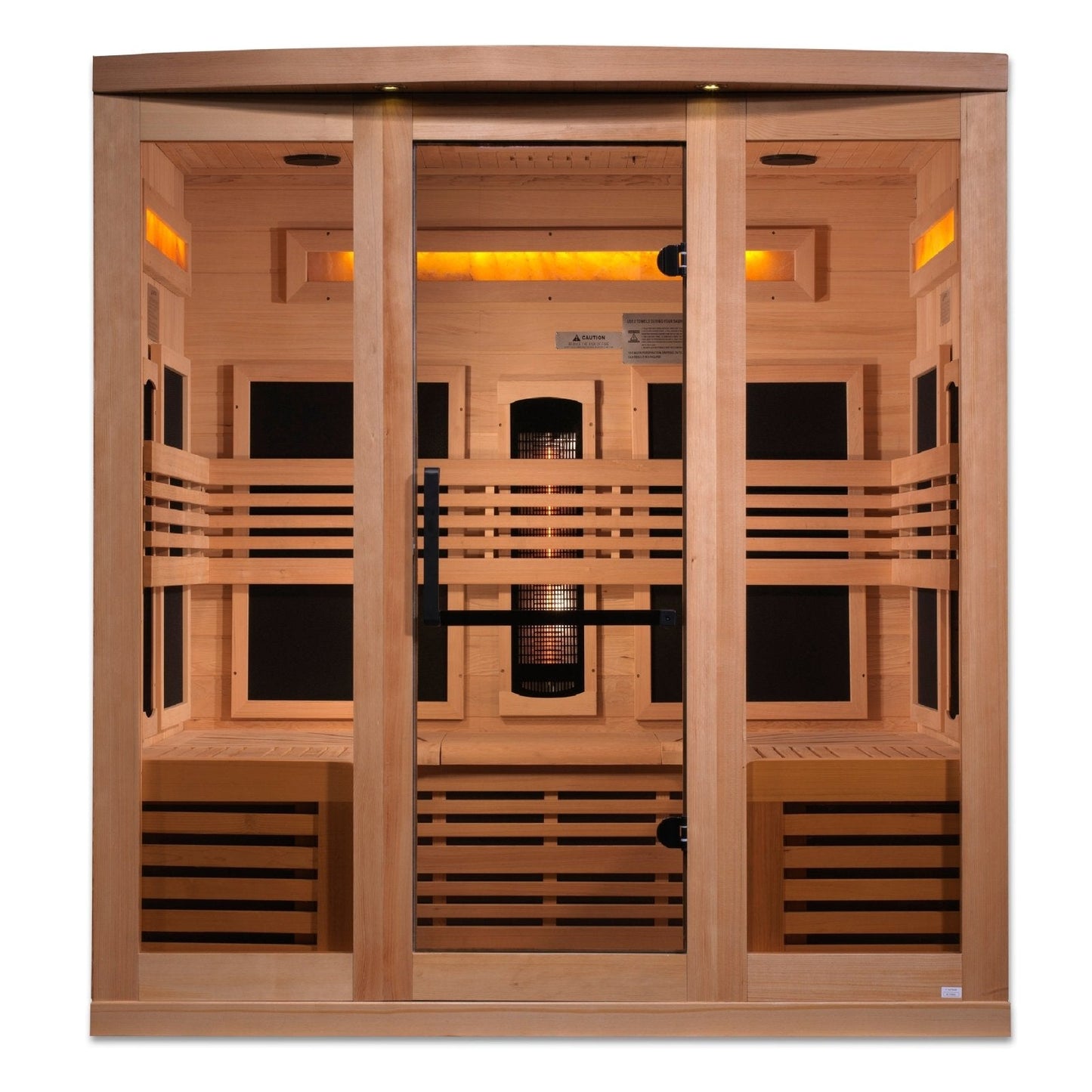 8000 Reserve Series PureTech Full Spectrum Near Zero EMF Infrared Sauna with Himalayan Salt Bar (6-Person)