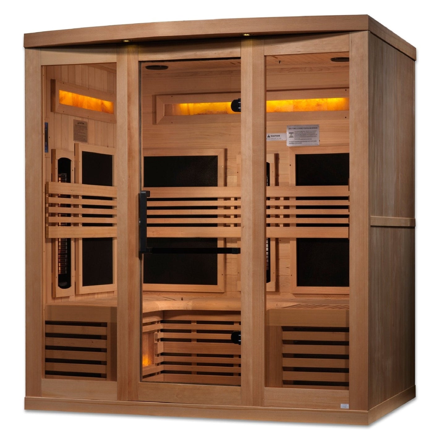 8000 Reserve Series PureTech Full Spectrum Near Zero EMF Infrared Sauna with Himalayan Salt Bar (6-Person)