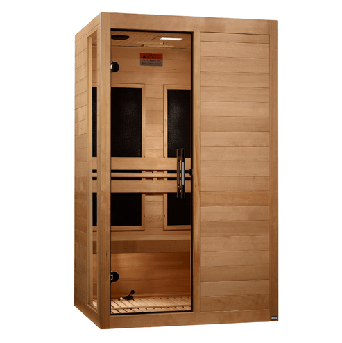 Golden Designs Dynamic "Lucca Elite" Infrared Sauna Ultra Low EMF with Canadian Hemlock (2 Person)