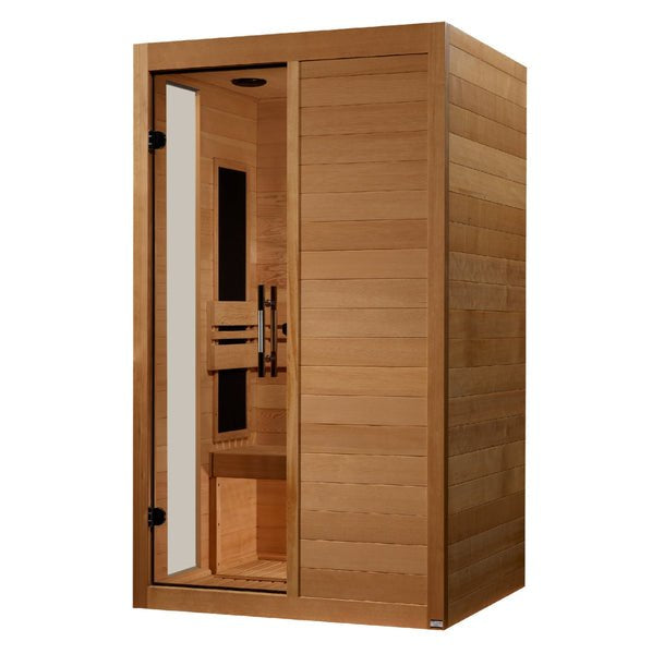 Golden Designs Dynamic "Lucca Elite" Infrared Sauna Ultra Low EMF with Canadian Hemlock (2 Person)