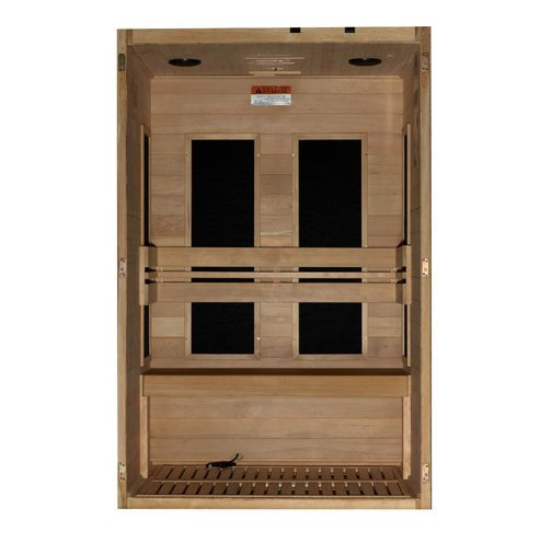 Golden Designs Dynamic "Lucca Elite" Infrared Sauna Ultra Low EMF with Canadian Hemlock (2 Person)