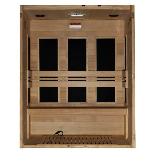 Golden Designs Dynamic “Toscana Elite” 3-Person Ultra Low EMF Infrared Sauna (Model DYN-6315-05 ELITE)