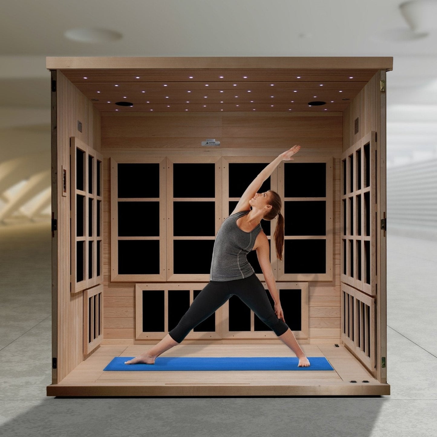 Golden Designs “Catalonia” 8-Person Near Zero EMF Infrared Sauna (GDI-6880-02 Elite)
