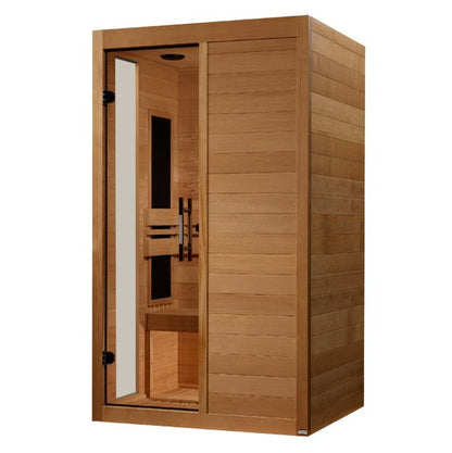 Golden Designs Dynamic "Lucca Elite" Infrared Sauna Ultra Low EMF with Canadian Hemlock (2 Person)