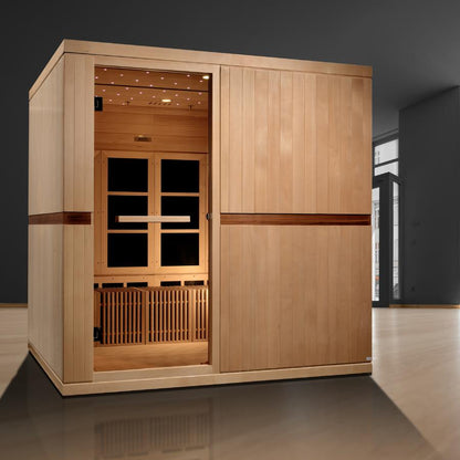 Golden Designs “Catalonia” 8-Person Near Zero EMF Infrared Sauna (GDI-6880-02 Elite)